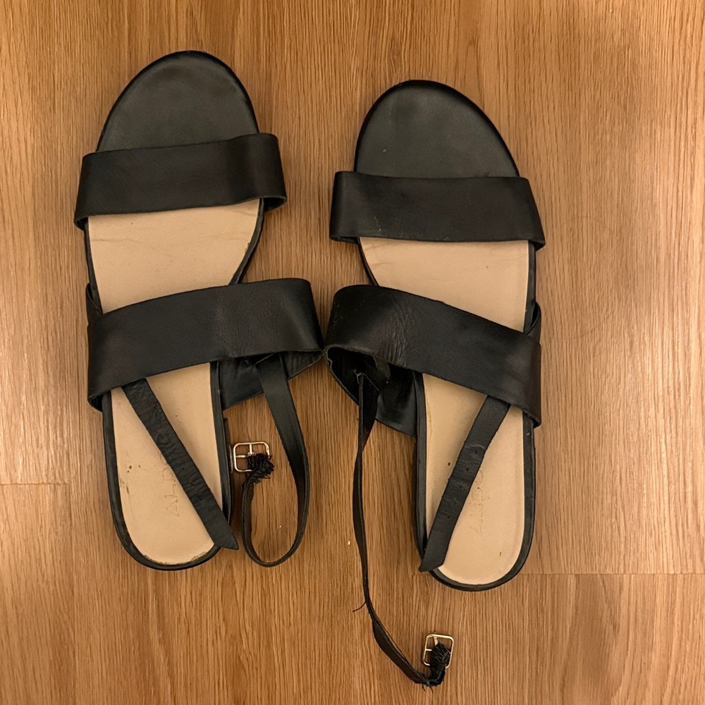 Aldo Black Leather Women's Sandals